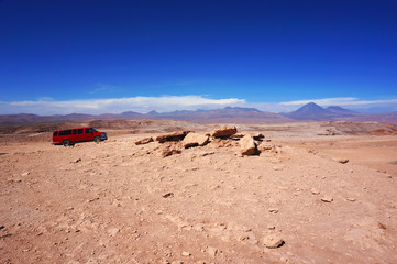 Amazing view of Valle de la Muerte, Death Valley, west of San Pedro, Atacama desert, Chile