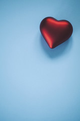 Happy Valentine's Day. Hearts on blue background.
