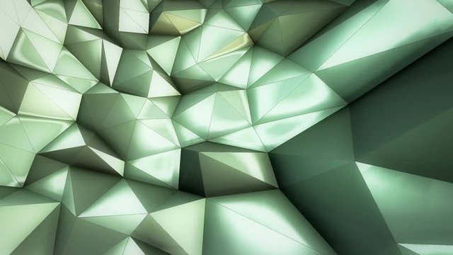 Abstract 3D render background. Polygonal geometric surface. Nice concept with enough space for integrating titles or logos. Triangular crystalline background animation. HD Stock footage clip.