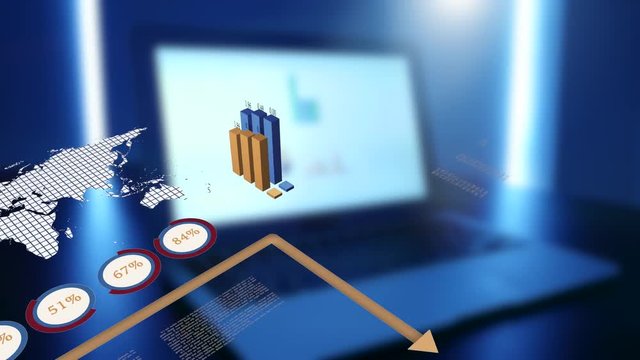 Corporate Business Finance Computer Techologie Background