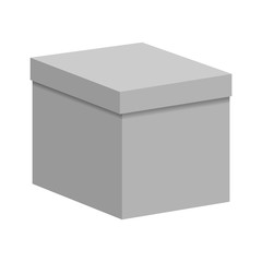 Blank paper or cardboard box