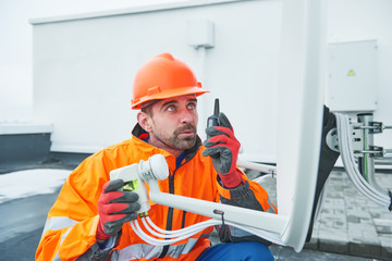 Satellite dish antenna installation
