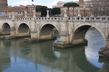 Fototapeta premium Saint Angel bridge in Rome. Italy.