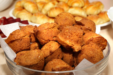 Corn bread muffins on a plate