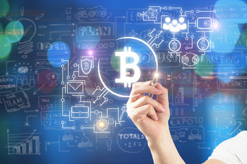 Leadership and cryptocurrecy concept