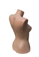 The female dummy isolated on a white background.