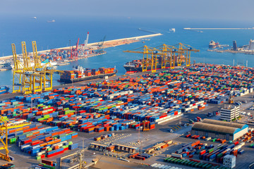 Barcelona. View of the seaport.