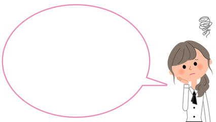 困るカフェスタッフ　ふきだし