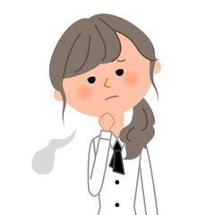 カフェ　スタッフ　店員　ため息