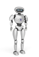 Obraz na płótnie Canvas modern android robot on a white background. 3D rendering.