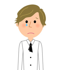 カフェ　スタッフ　店員　泣く