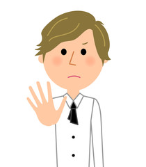 カフェ　スタッフ　店員　制止