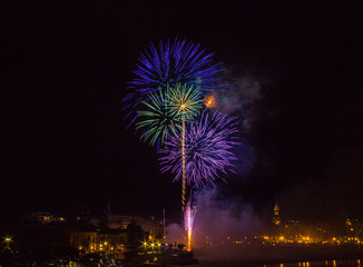 Naklejka premium Fireworks in San Sebastian
