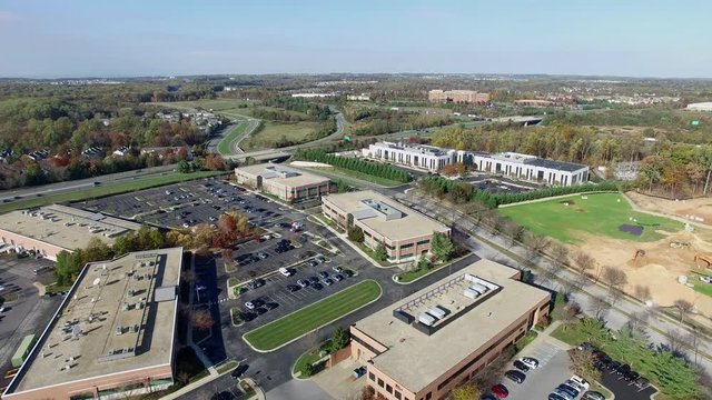 Montgomery County, Maryland - Commercial Offices  - Tech Corridor Aerial with Interstate 270 in the Distance
