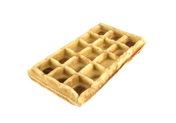 waffles belgian over white background