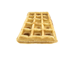 waffles belgian over white background