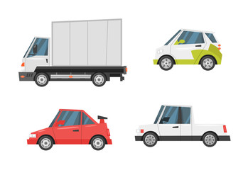 set of city transport 