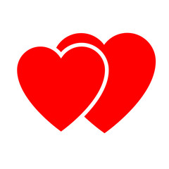 Two hearts. Web icon