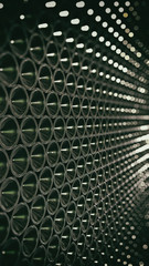 Winemaking bottles in a chateau 3d illustration