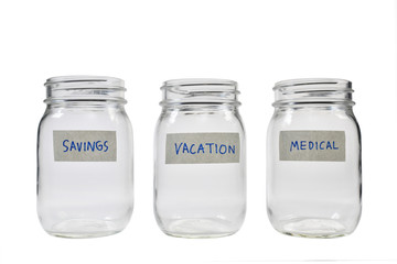 Image on concept of saving money for multiple purpose