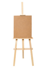 Easel empty for drawing isolated on white background