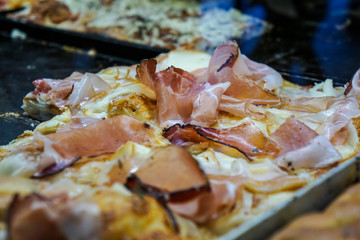 Brochette fresh made on Italian street market