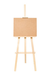 Easel empty for drawing isolated on white background