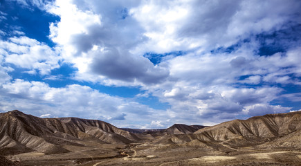 Beautiful landscape of dunes in a desert