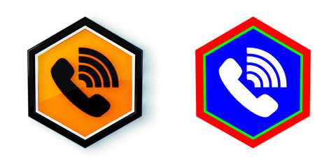 Ikona sześciobok 3D sześciokąt