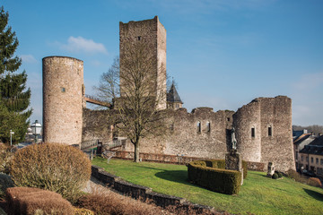 Fototapeta na wymiar Castle of Useldange