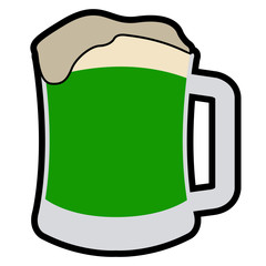 Isolated beer mug