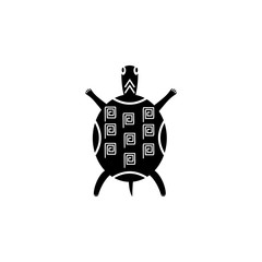 The painted Mexican tortoise icon. Elements of culture of Mexico icon. Premium quality graphic design icon. Simple love icon for websites, web design, mobile app, info graphics