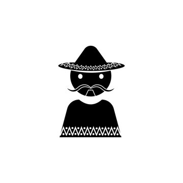 Mexican man icon. Elements of culture of Mexico icon. Premium quality graphic design icon. Simple love icon for websites, web design, mobile app, info graphics
