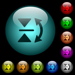 Vertical flip icons in color illuminated glass buttons
