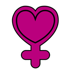 Heart shaped female gender symbol
