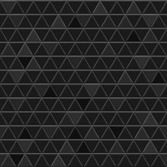 Seamless pattern of triangle tiles in black colors
