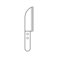 Icon line kitchen steel knife with wooden handle