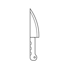 Icon line kitchen steel knife with wooden handle