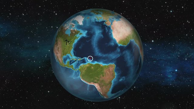 Earth Zoom In - Fort-de-France, Martinique