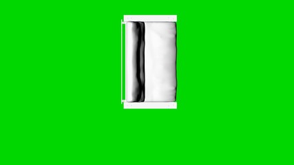 3d rendering of a white chair isolated on green top view
