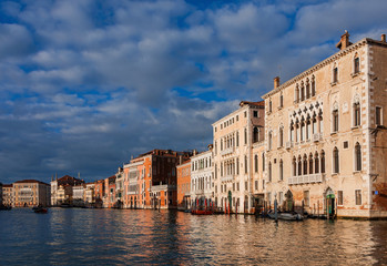 Fototapeta na wymiar Venice Gran Canal view with clouds