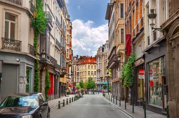 Abwaschbare Fototapete Brüssel Straße in Brüssel