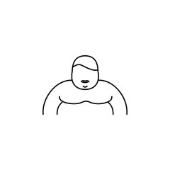 an obese person icon. Elements of obesity problems icon. Premium quality graphic design icon. Simple icon for websites, web design, mobile app, info graphics