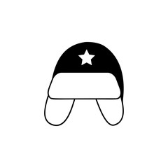 hat with ear flaps icon. Elements of Russian culture icon. Premium quality graphic design icon. Simple icon for websites, web design, mobile app, info graphics