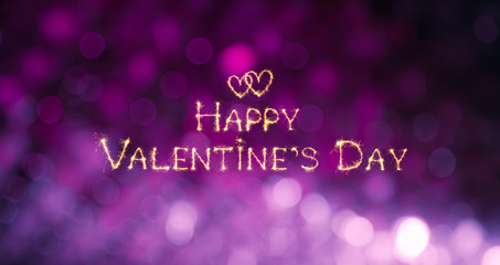 Naklejka na ściany i meble Beautiful greeting card Happy Valentine's Day
