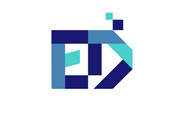 ED Digital Ribbon Letter Logo