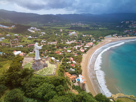 Arial cityscape of San Juan Del sur