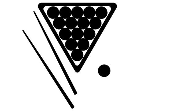 Snooker Rack, Balls And Cues