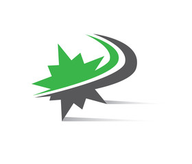 vector of star logo template with shadow in the leg. star move illustration