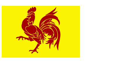 Flag of Wallonia - Belgium - Flanders - obrazy, fototapety, plakaty